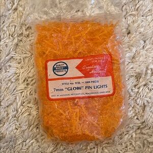 7mm Vintage Orange Globe Pin Lights